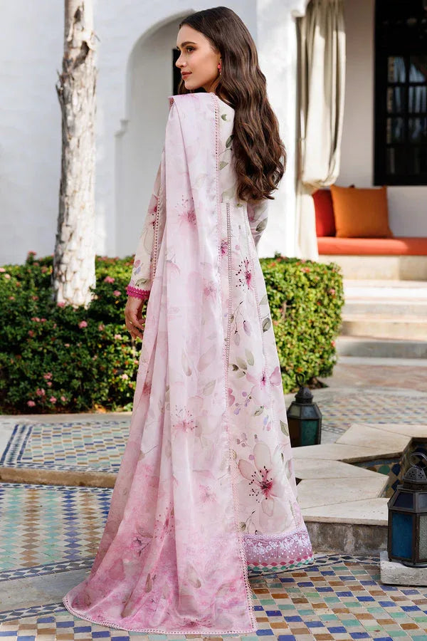 Farasha | Printed Essentials | Pink Bloom - Aqsa Fabrics