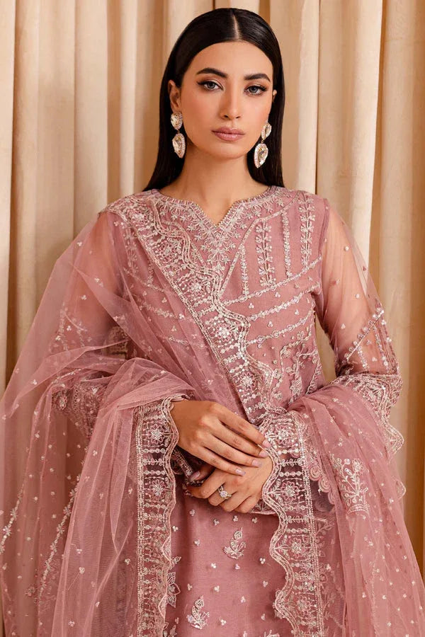 Farasha | Lumiere Formals | PASTEL PEACH - Aqsa Fabrics