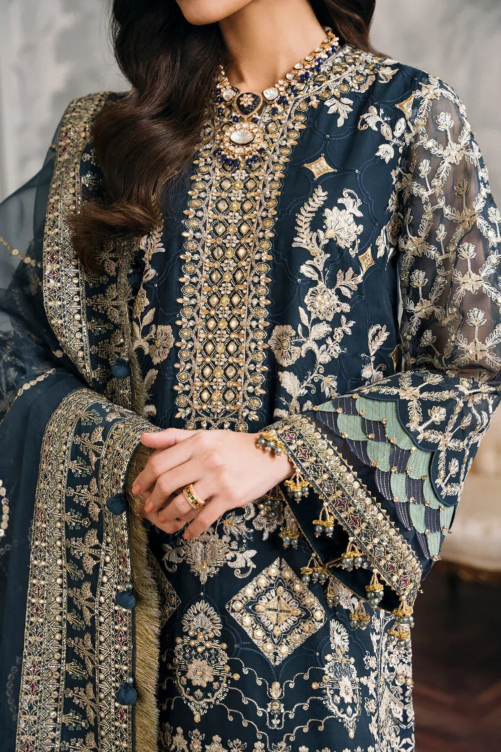 Baroque | Chantelle Embroidered Collection | CH12-01 - Aqsa Fabrics