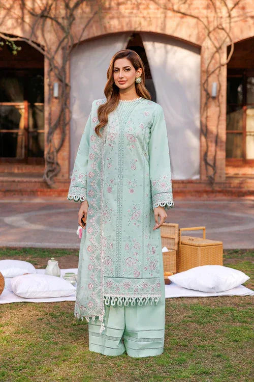 Farasha | Kaavish Lawn 24 | WHISPER MINT - Aqsa Fabrics