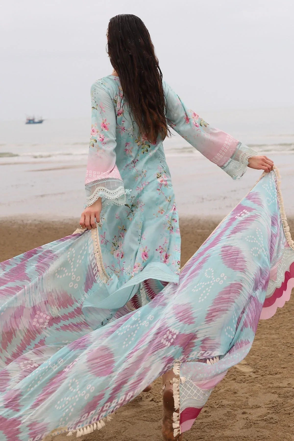 Nureh | Gardenia Embroidered Lawn 25 | NSG-173 - Aqsa Fabrics