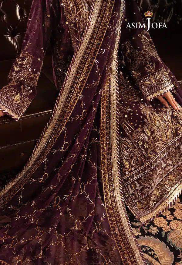 Asim Jofa | Makhmal Wedding Velvet 23 | AJMM-06 - Aqsa Fabrics