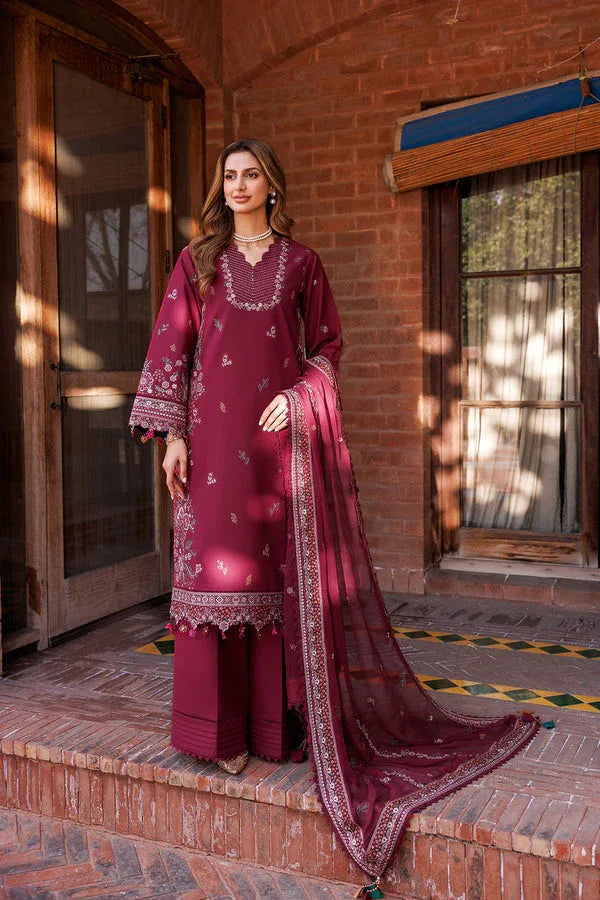 Farasha | Dastoor Embroidered Lawn SS24 | RUBY GLAM - Aqsa Fabrics