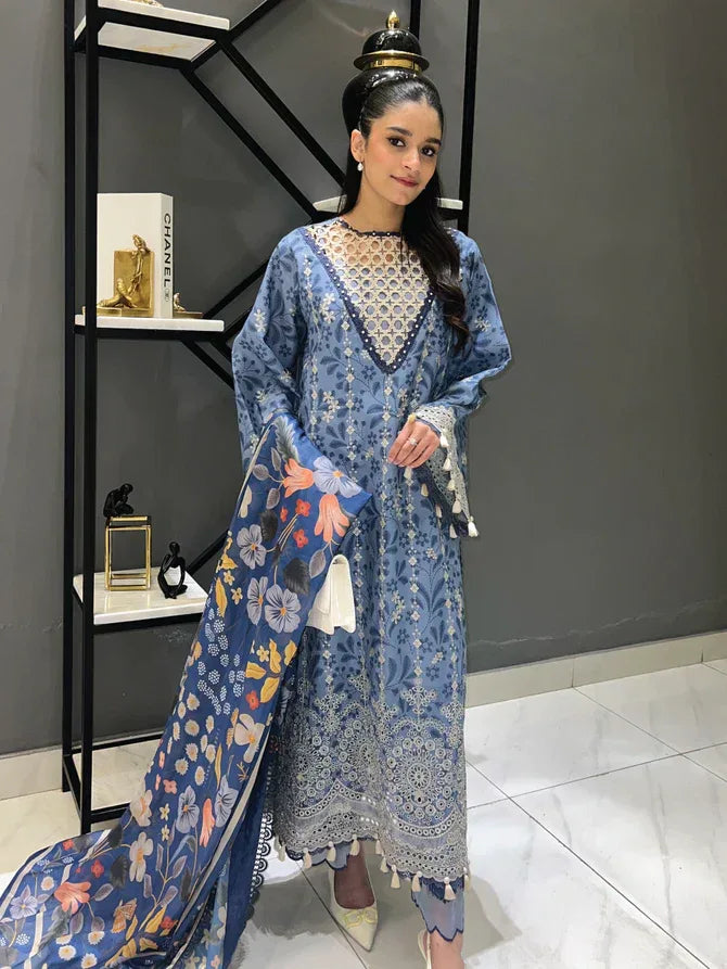 Faiza Faisal | Maya Luxury Lawn | Gamze - Aqsa Fabrics