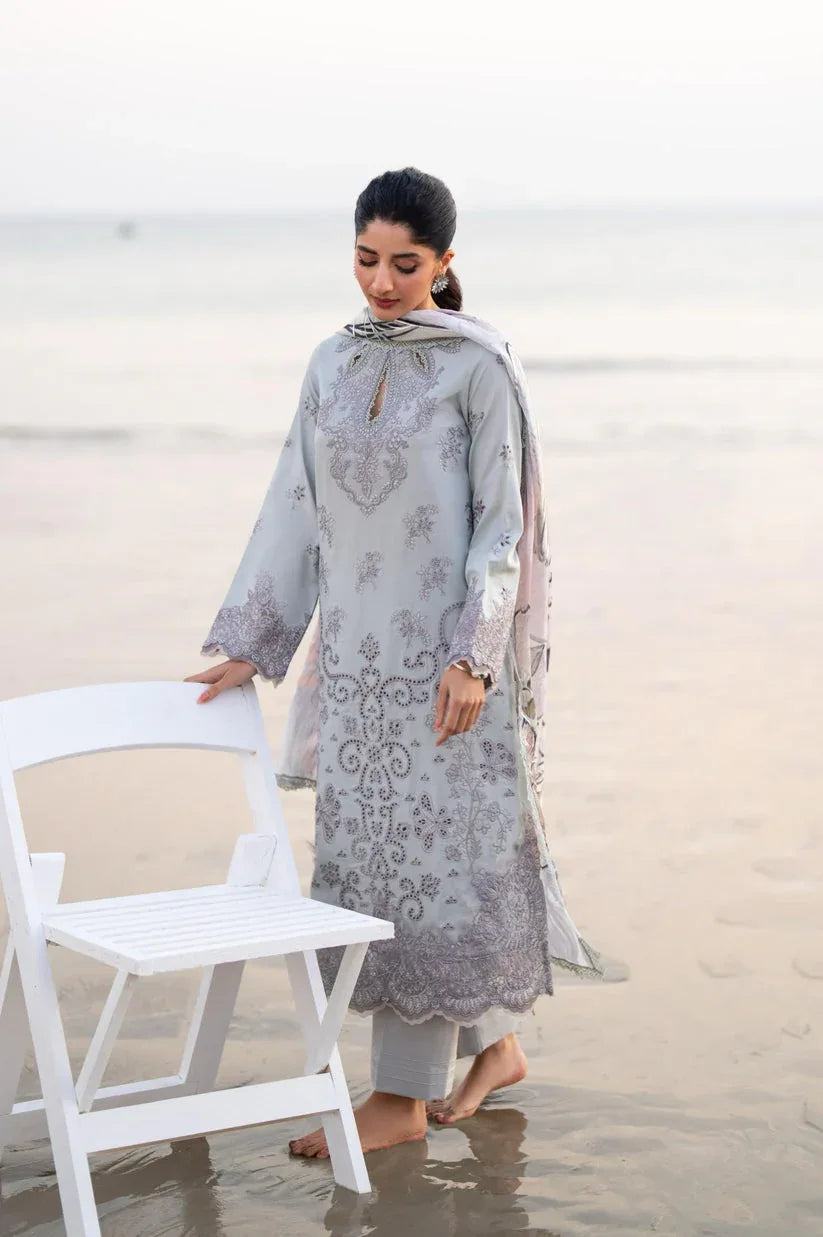 Aabyaan | Saagar Luxury Lawn 25 | ZUMAR (AS-10) - Aqsa Fabrics