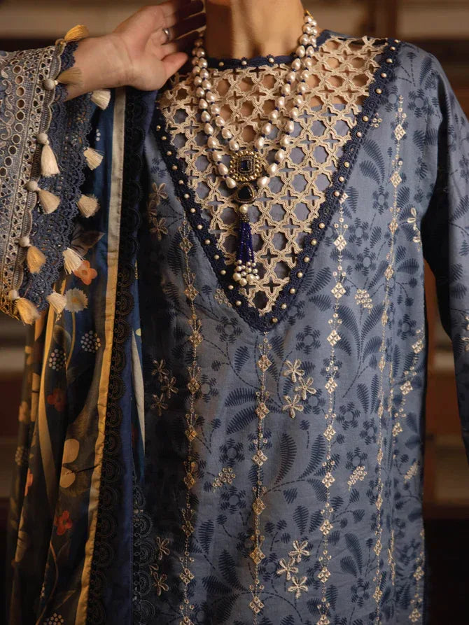 Faiza Faisal | Maya Luxury Lawn | Gamze - Aqsa Fabrics
