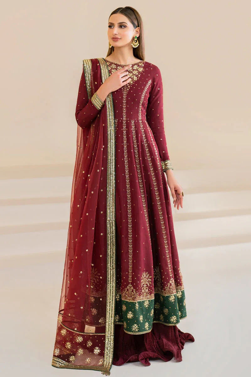 Jazmin | Formals Collection | Raw Silk UR-7018 - Aqsa Fabrics