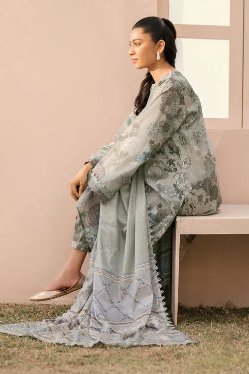 Baroque | Luxury Pret 24 | LAWN UF-605 - Aqsa Fabrics