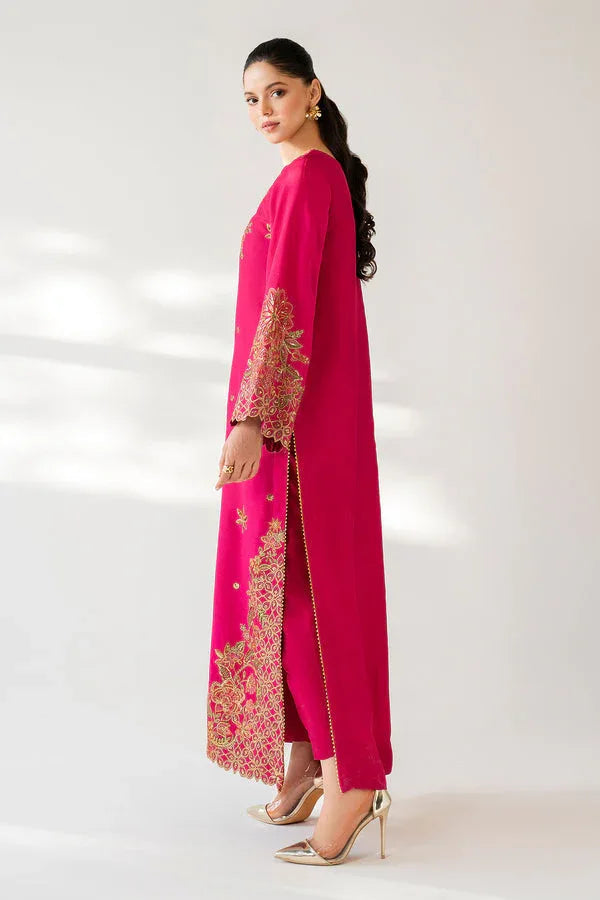 Baroque | Luxury Pret 25 | EMBROIDERED RAW SILK PR-1165 - Aqsa Fabrics