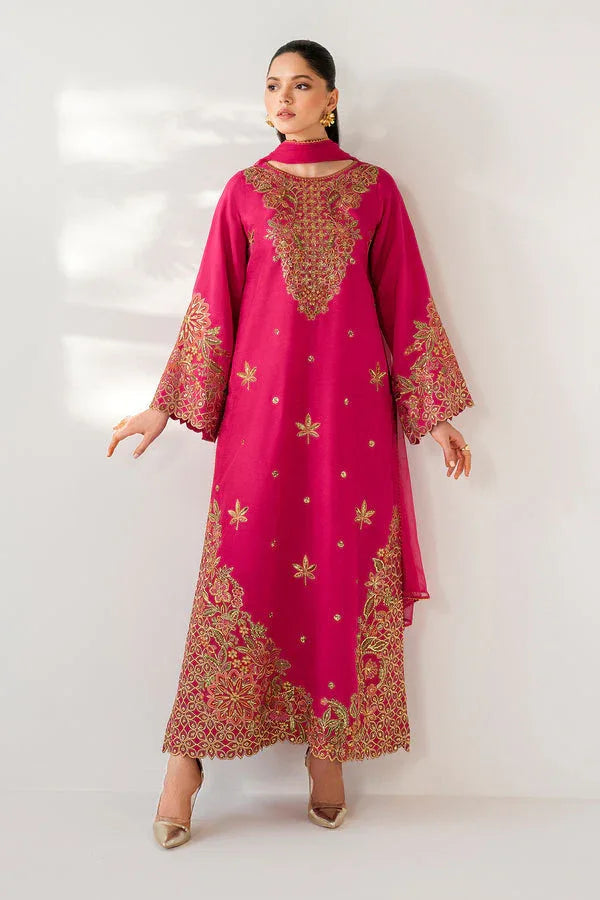 Baroque | Luxury Pret 25 | EMBROIDERED RAW SILK PR-1165 - Aqsa Fabrics