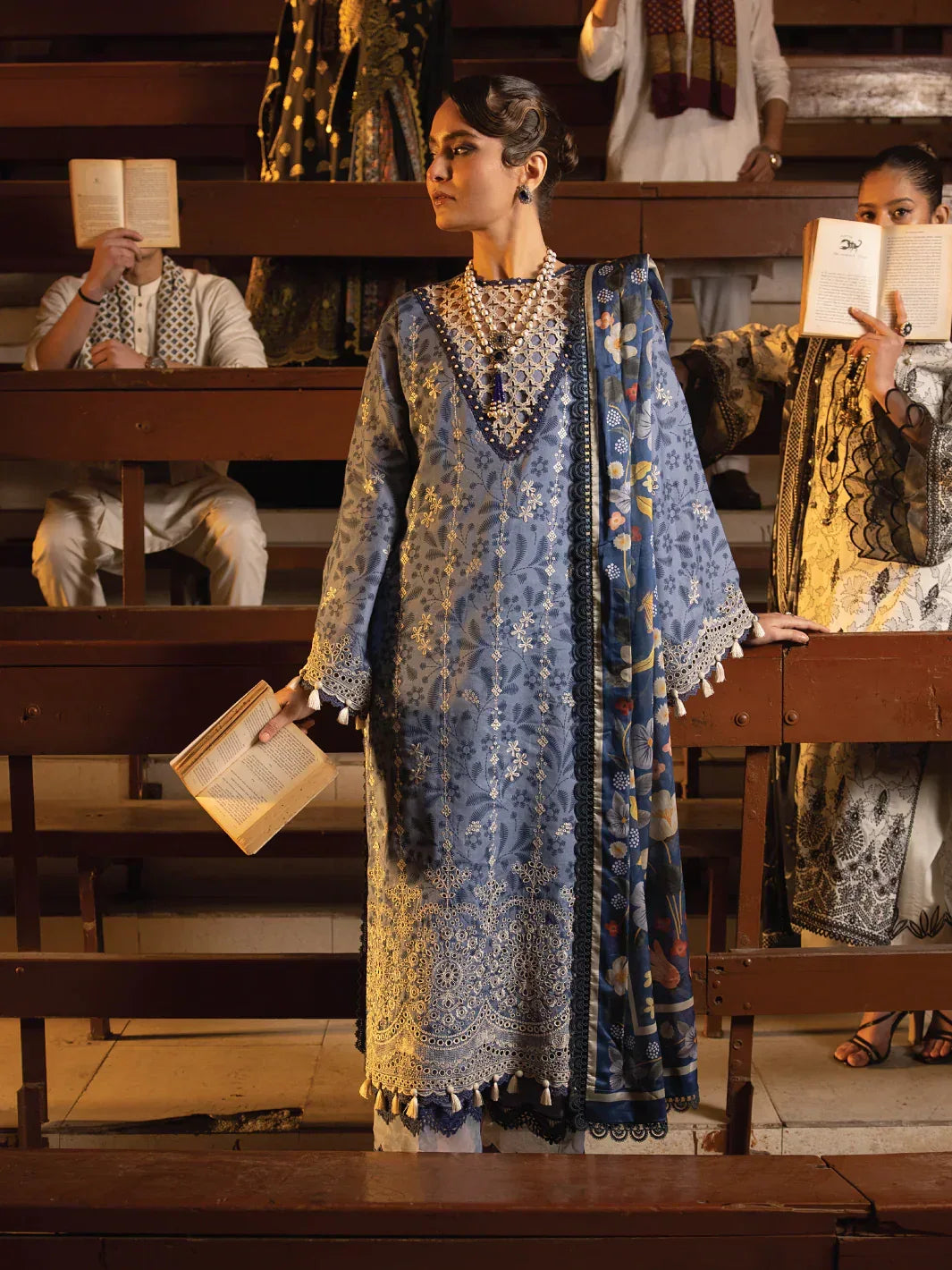 Faiza Faisal | Maya Luxury Lawn | Gamze - Aqsa Fabrics