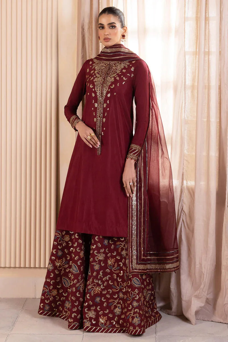 Jazmin | Formals Collection | RAW SILK UR-7016 - Aqsa Fabrics