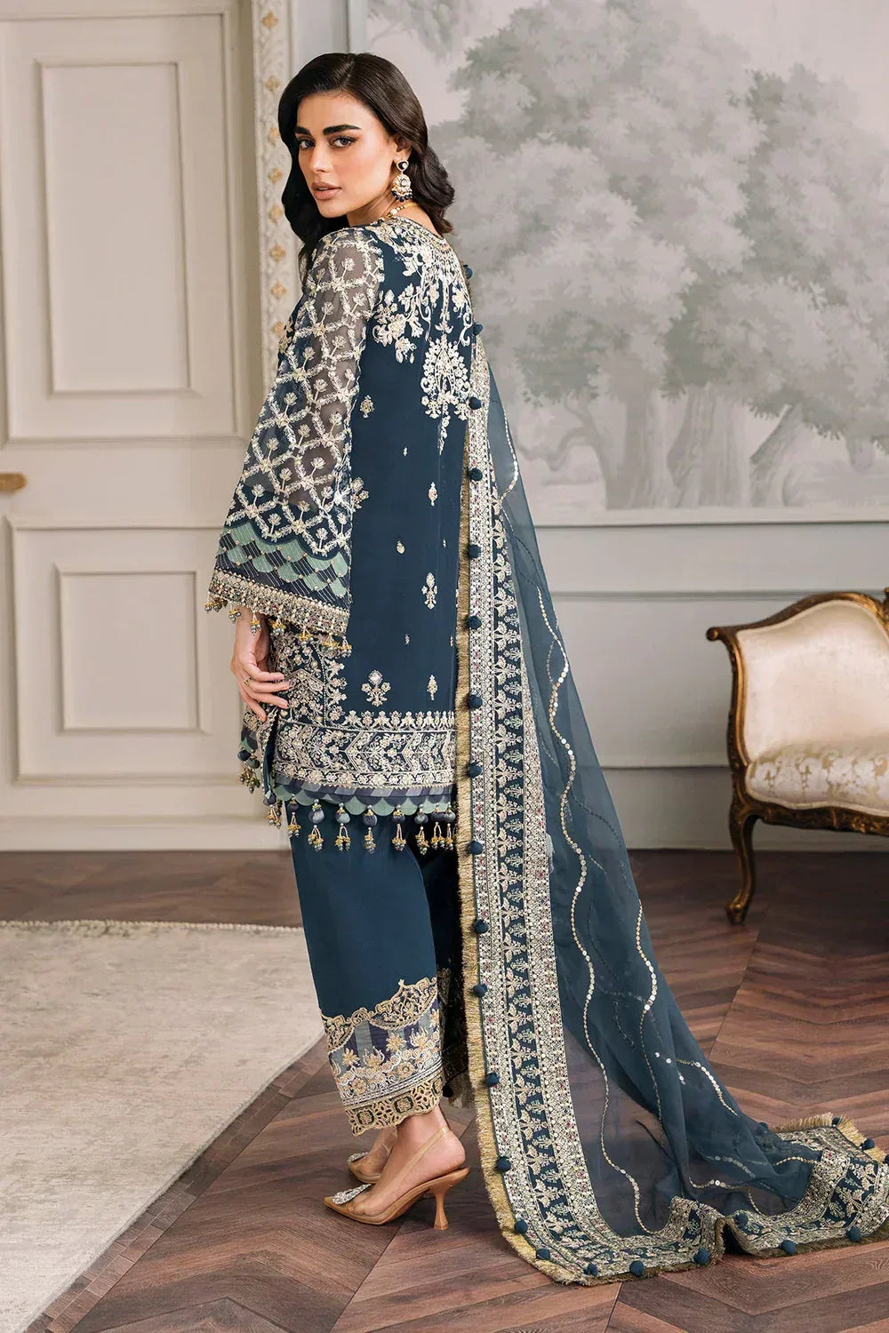 Baroque | Chantelle Embroidered Collection | CH12-01 - Aqsa Fabrics