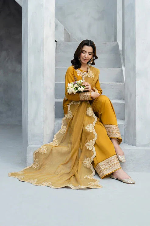 Imrozia Premium | Whispers  of Fall | SP-121 Aureline - Aqsa Fabrics
