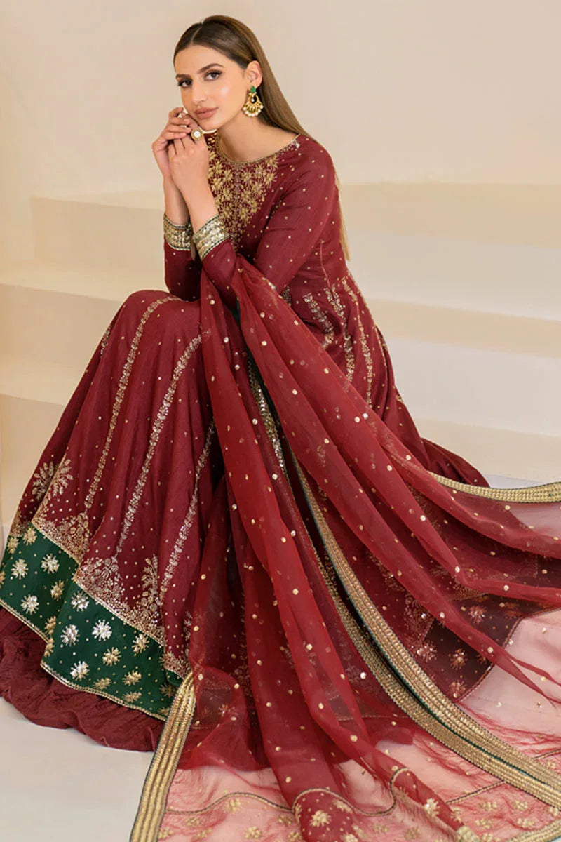 Jazmin | Formals Collection | Raw Silk UR-7018 - Aqsa Fabrics