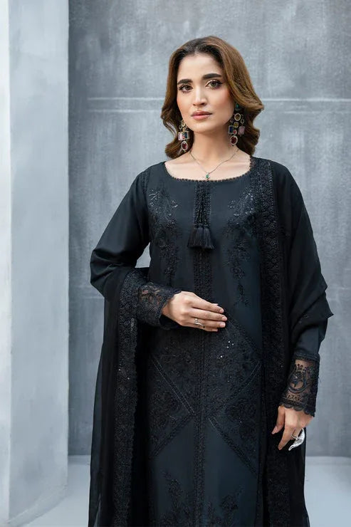 Imrozia Premium | Whispers  of Fall | SP-124 Noire - Aqsa Fabrics