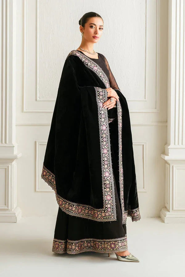 Baroque | Luxury Pret 25 | EMBROIDERED CHIFFON PR-1019 - Aqsa Fabrics