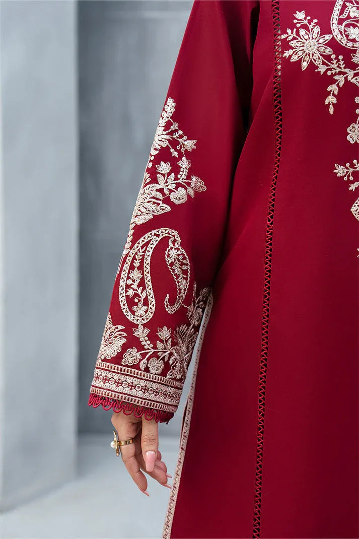 Imrozia Premium | Whispers  of Fall | SP-125 Garnet Sky - Aqsa Fabrics