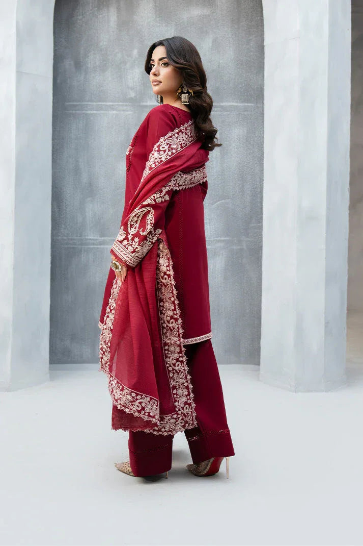 Imrozia Premium | Whispers  of Fall | SP-125 Garnet Sky - Aqsa Fabrics