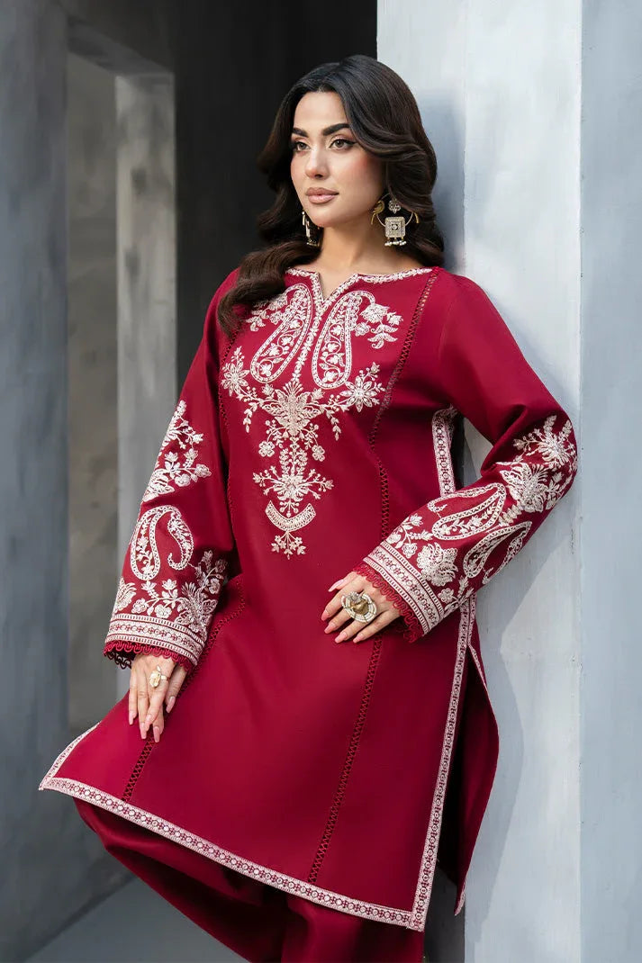 Imrozia Premium | Whispers  of Fall | SP-125 Garnet Sky - Aqsa Fabrics