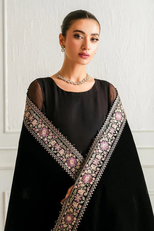 Baroque | Luxury Pret 25 | EMBROIDERED CHIFFON PR-1019 - Aqsa Fabrics