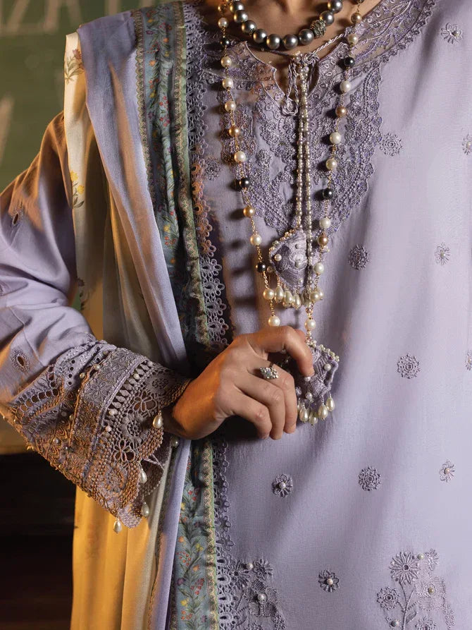 Faiza Faisal | Maya Luxury Lawn | Nazali - Aqsa Fabrics