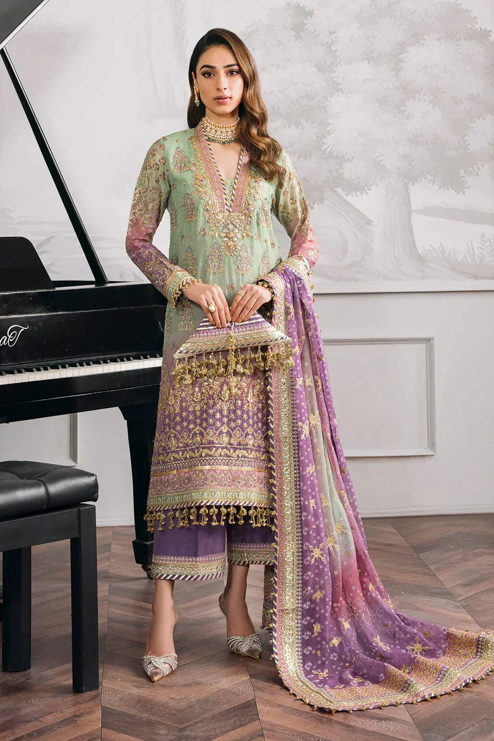 Baroque | Chantelle Embroidered Collection | CH12-08 - Aqsa Fabrics