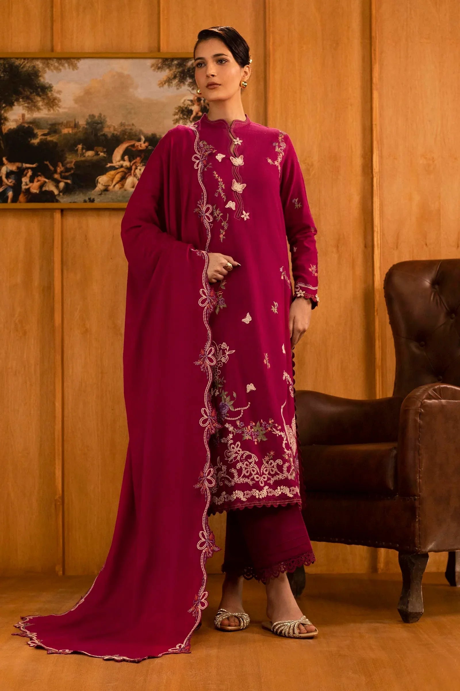 Sana Safinaz | Muzlin Winter 25 | 012A - Aqsa Fabrics