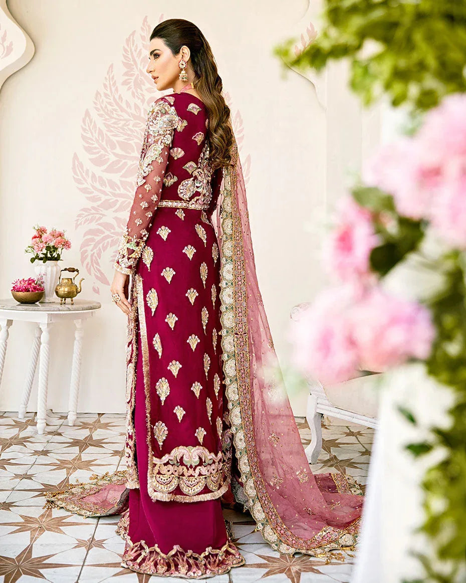 Gulaal | Wedding Formals | Pois Embroidered Net 3-Piece Suit WS-08 - Aqsa Fabrics