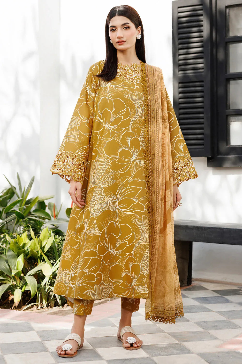Farasha | Printed Essentials | Dune Aura - Aqsa Fabrics