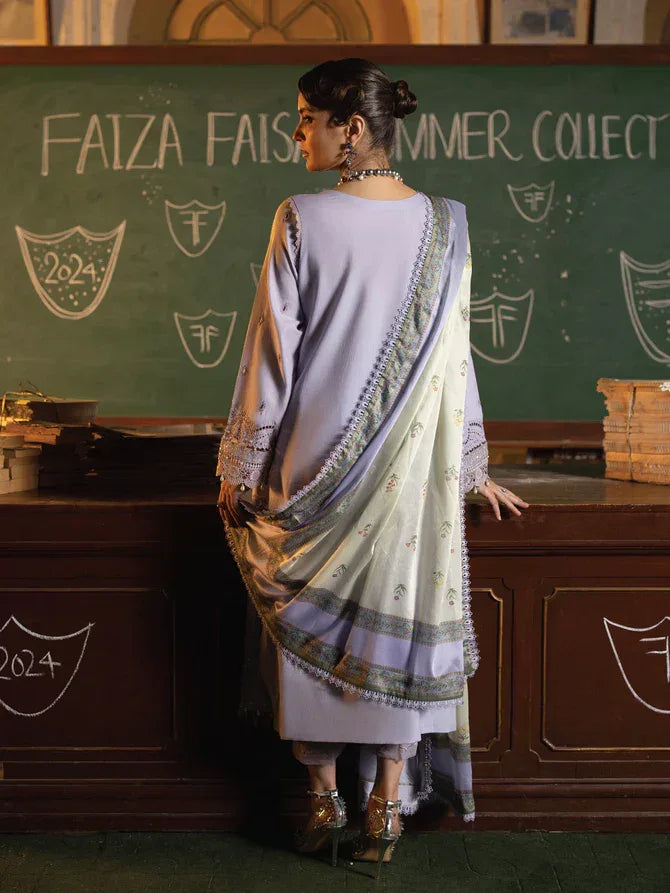 Faiza Faisal | Maya Luxury Lawn | Nazali - Aqsa Fabrics