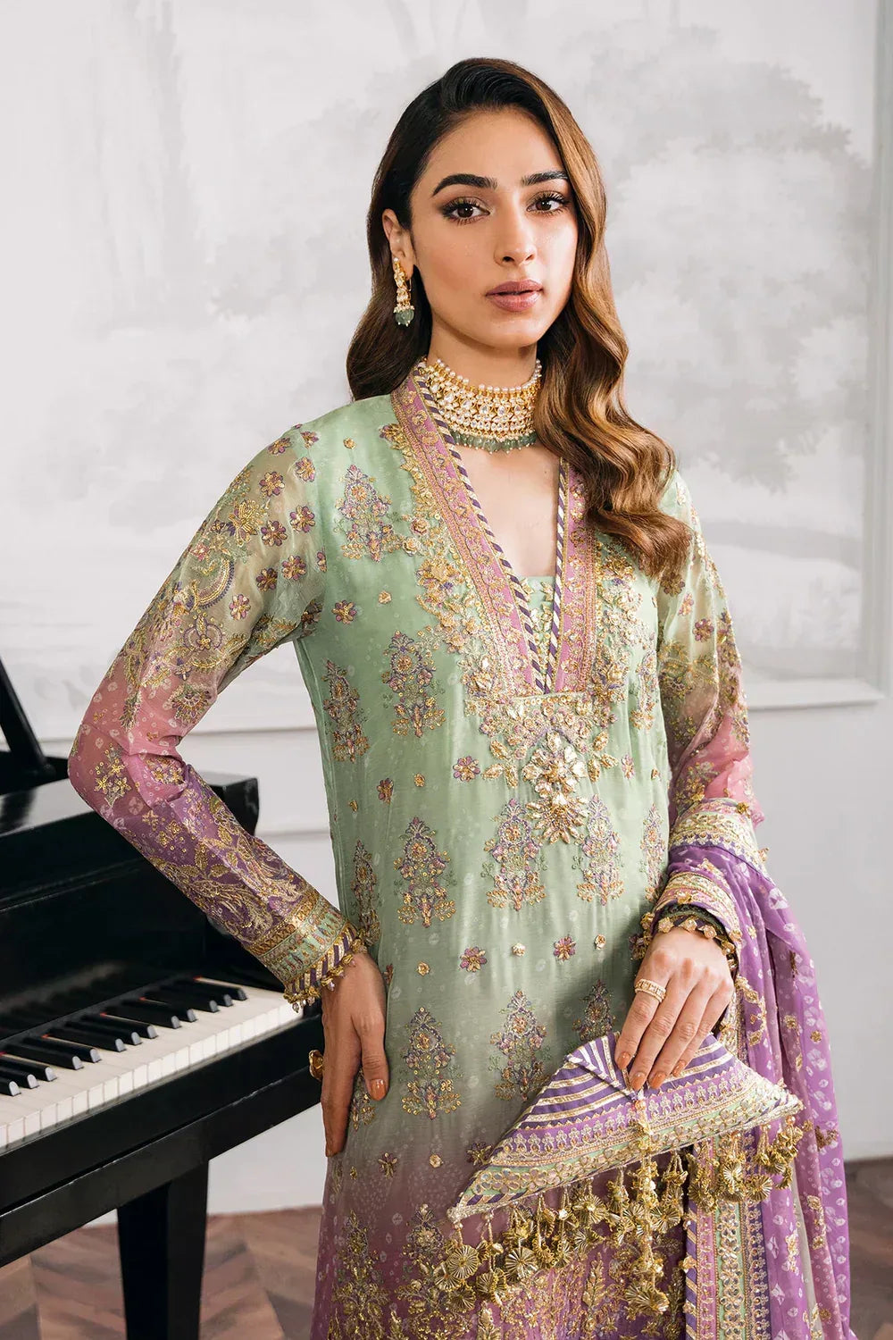Baroque | Chantelle Embroidered Collection | CH12-08 - Aqsa Fabrics