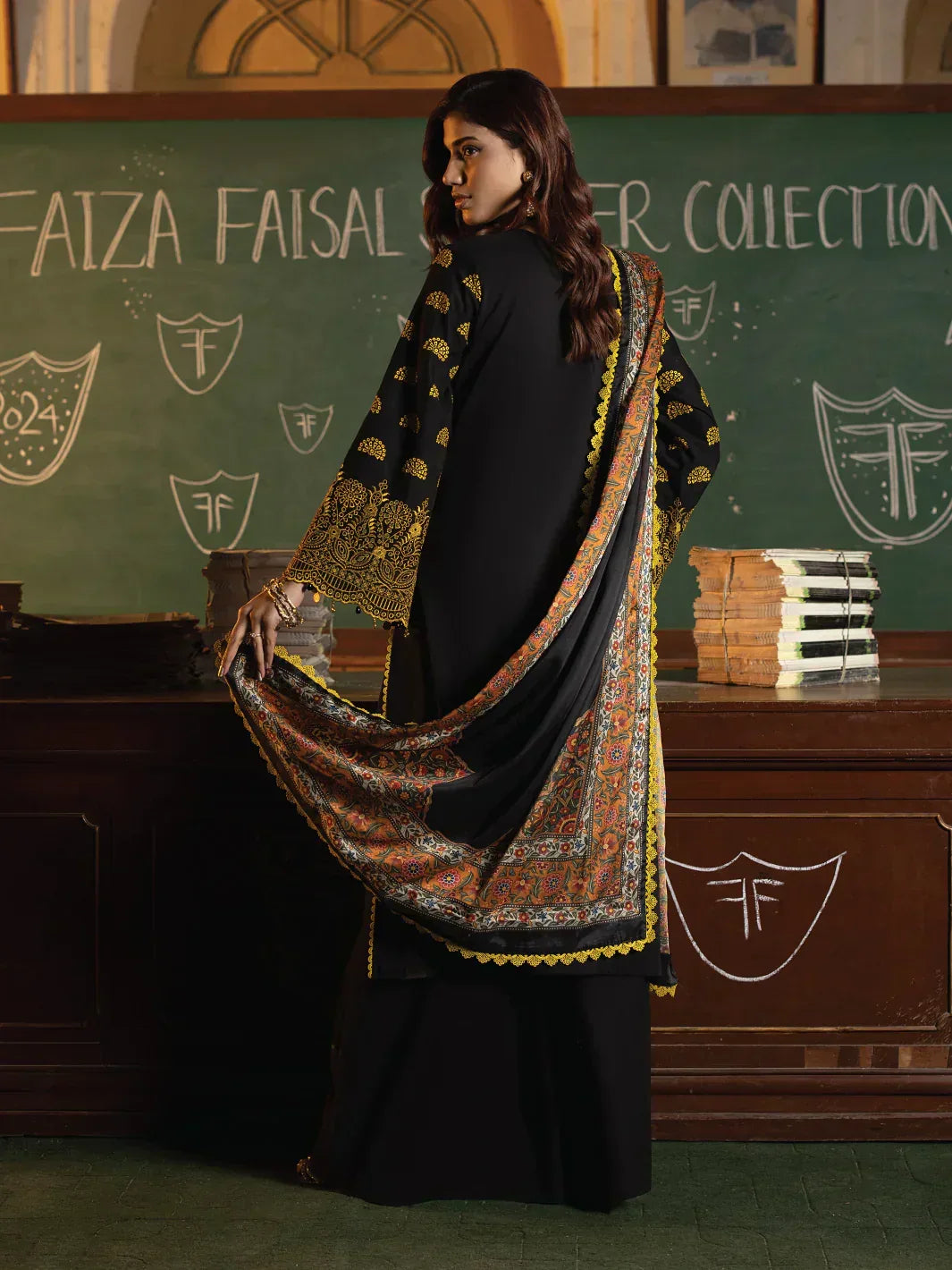 Faiza Faisal | Maya Luxury Lawn | Clara - Aqsa Fabrics