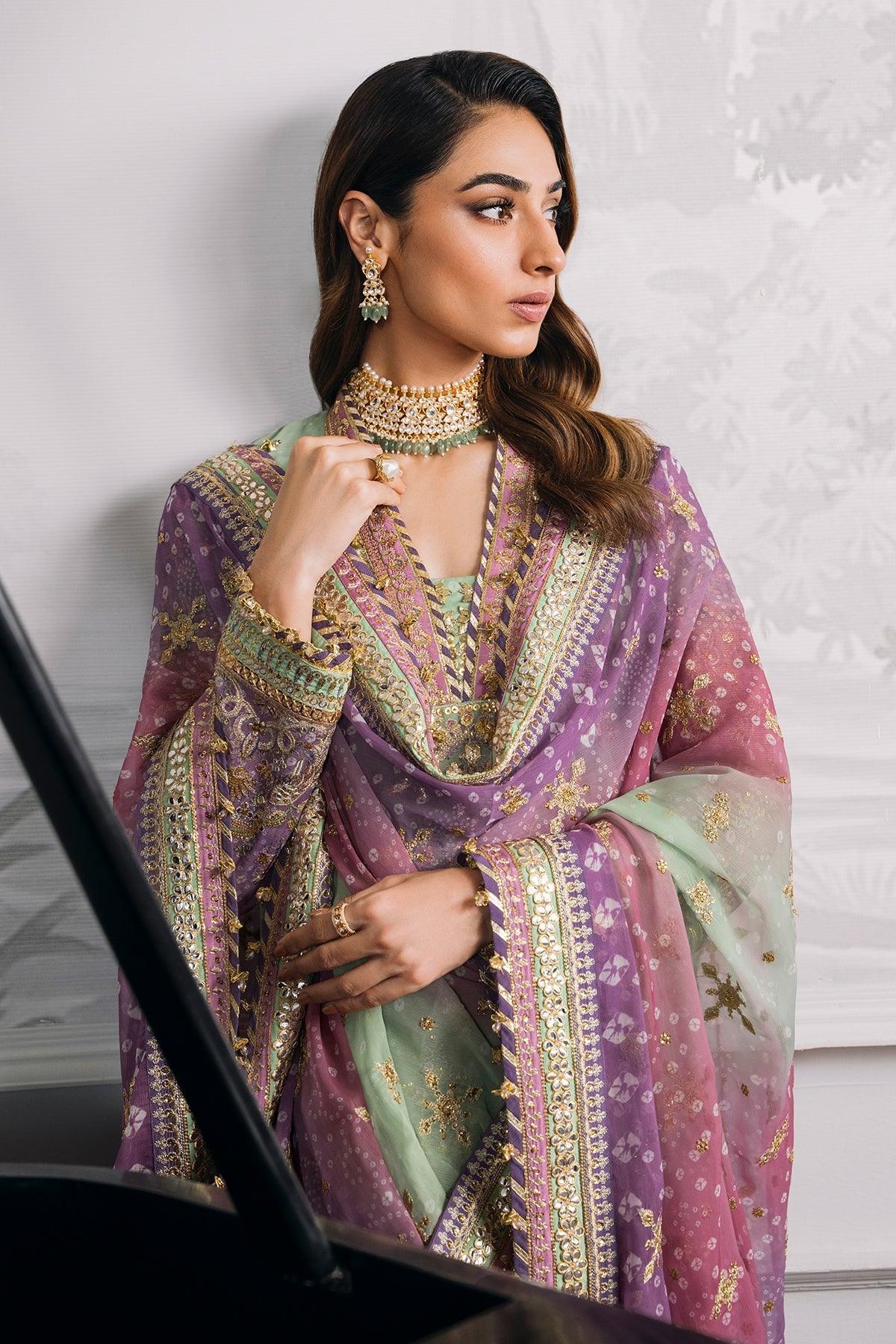 EMBROIDERED CHIFFON CH12-08 STITCHED