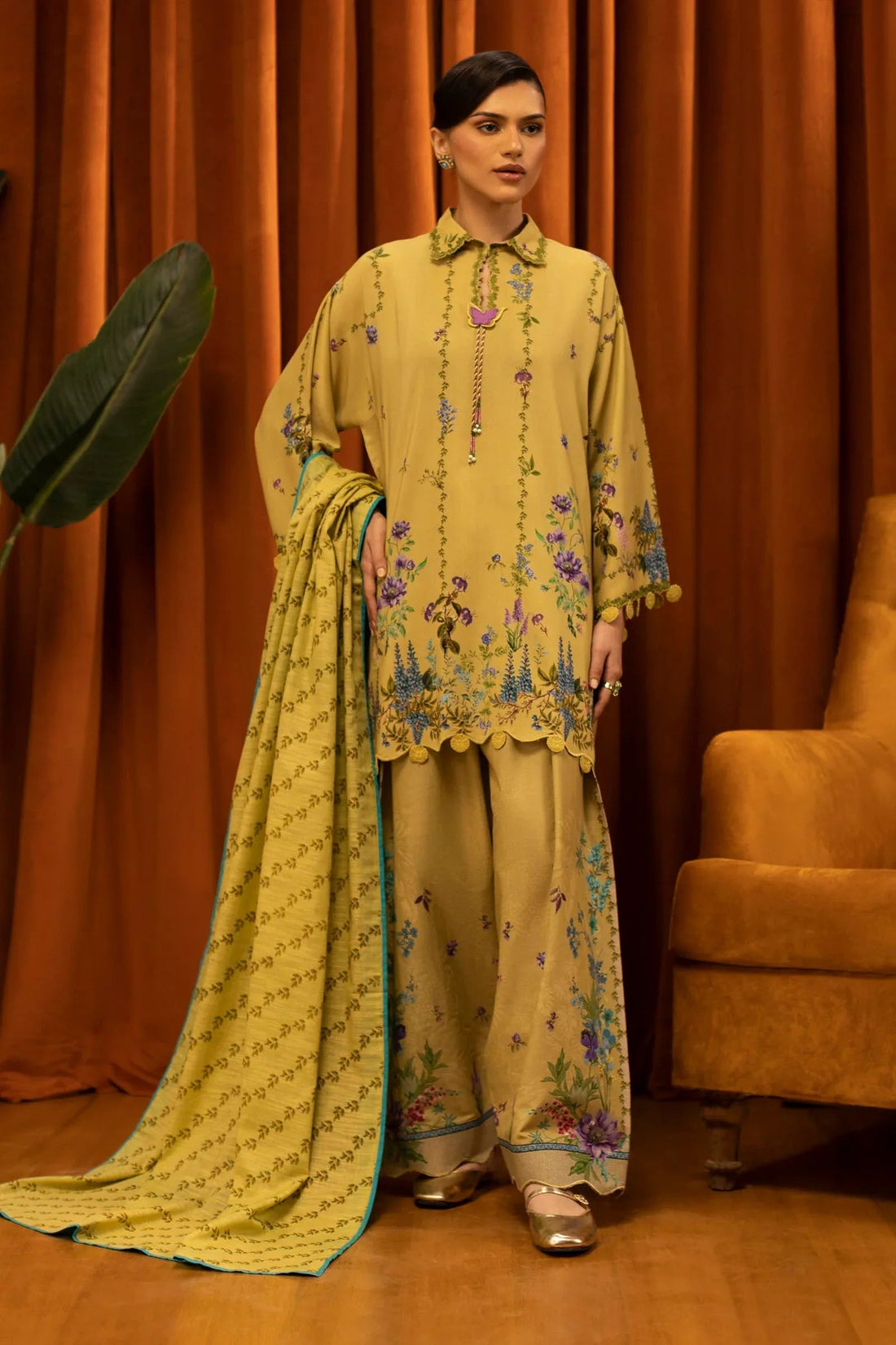 Sana Safinaz | Muzlin Winter 25 | 013A - Aqsa Fabrics