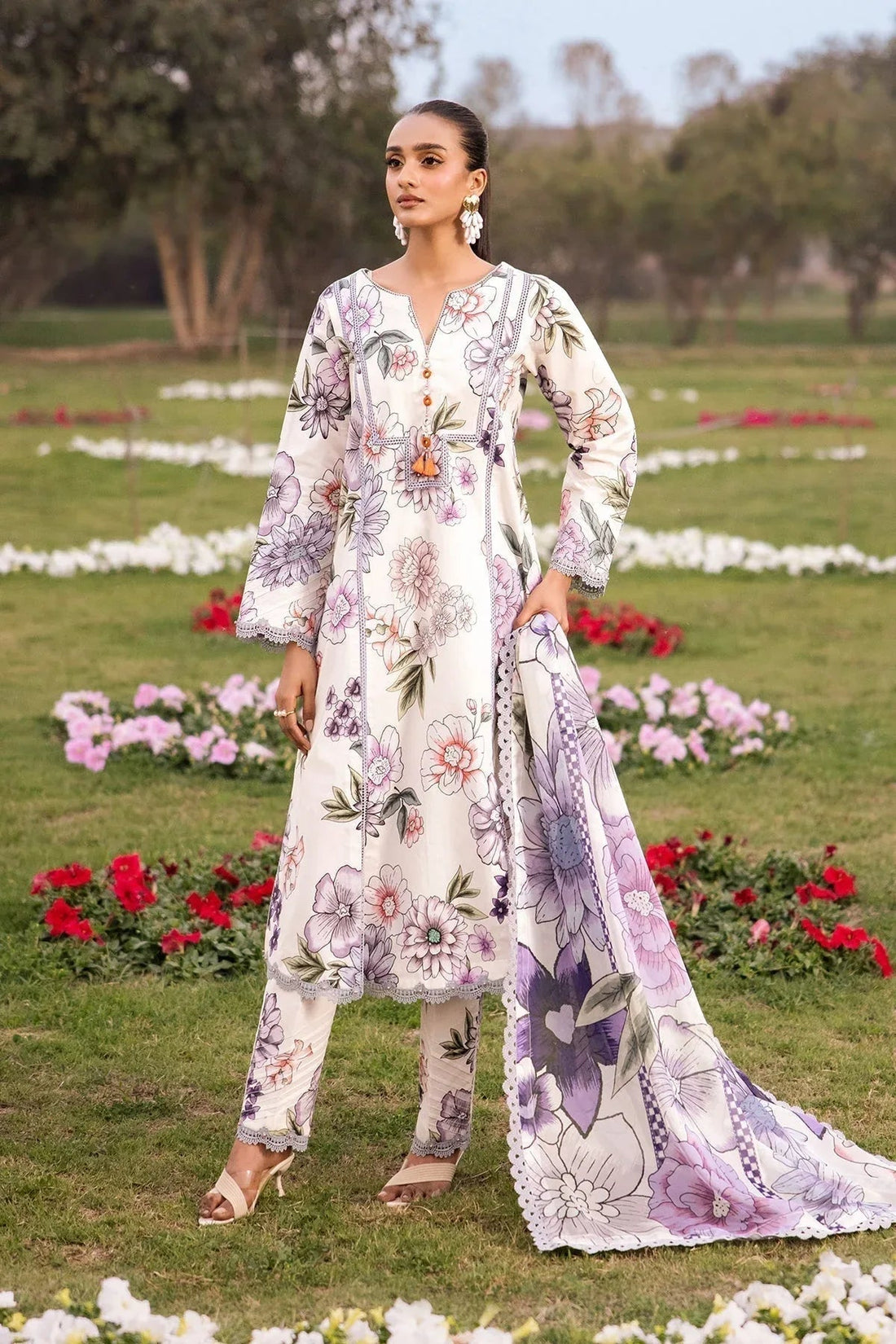 Alizeh | Sheen Lawn Prints 24 | TUBEROSE - Aqsa Fabrics