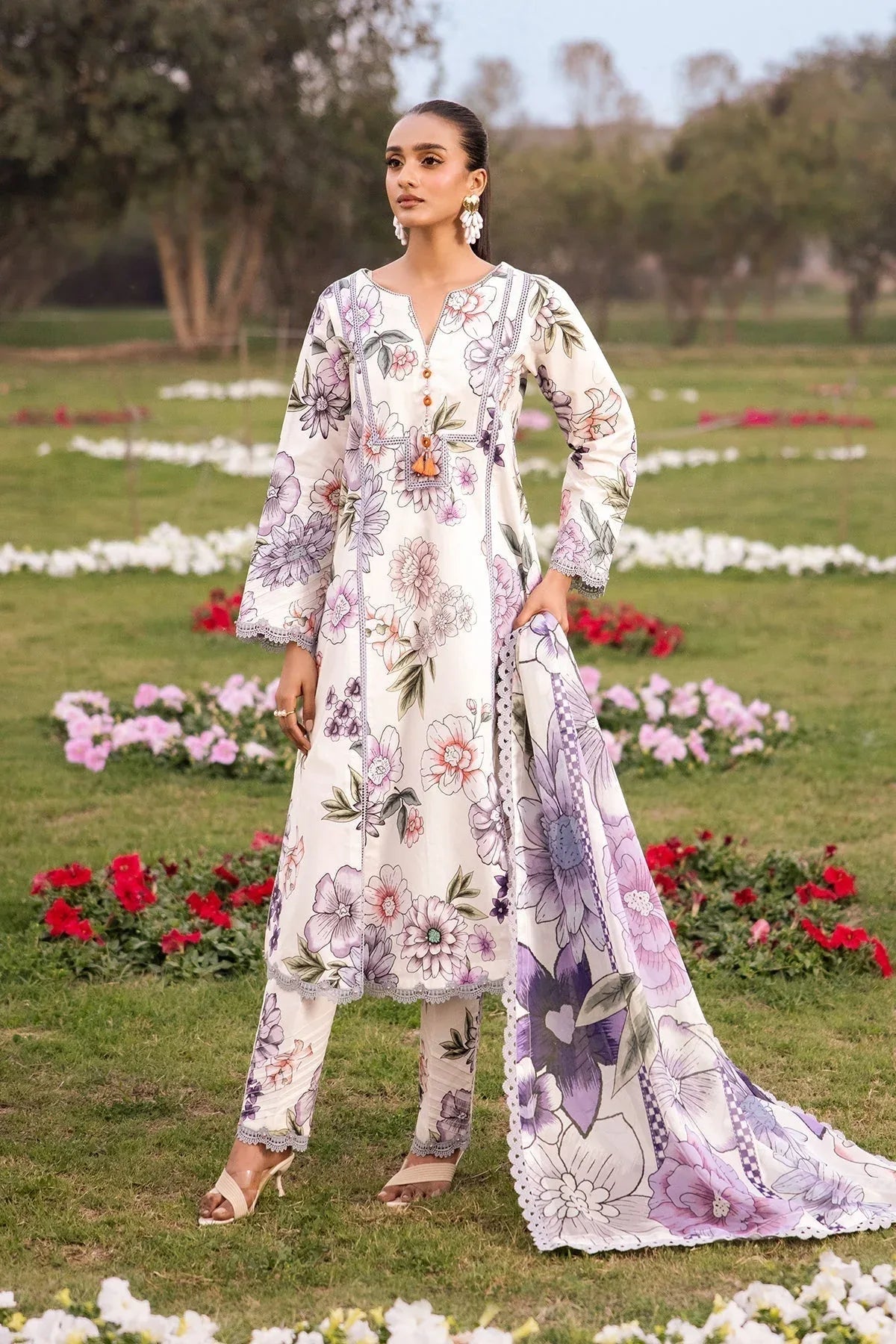 Alizeh | Sheen Lawn Prints 24 | TUBEROSE - Aqsa Fabrics