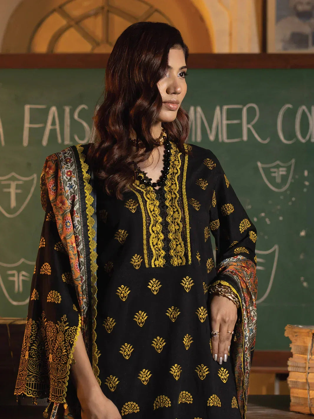 Faiza Faisal | Maya Luxury Lawn | Clara - Aqsa Fabrics