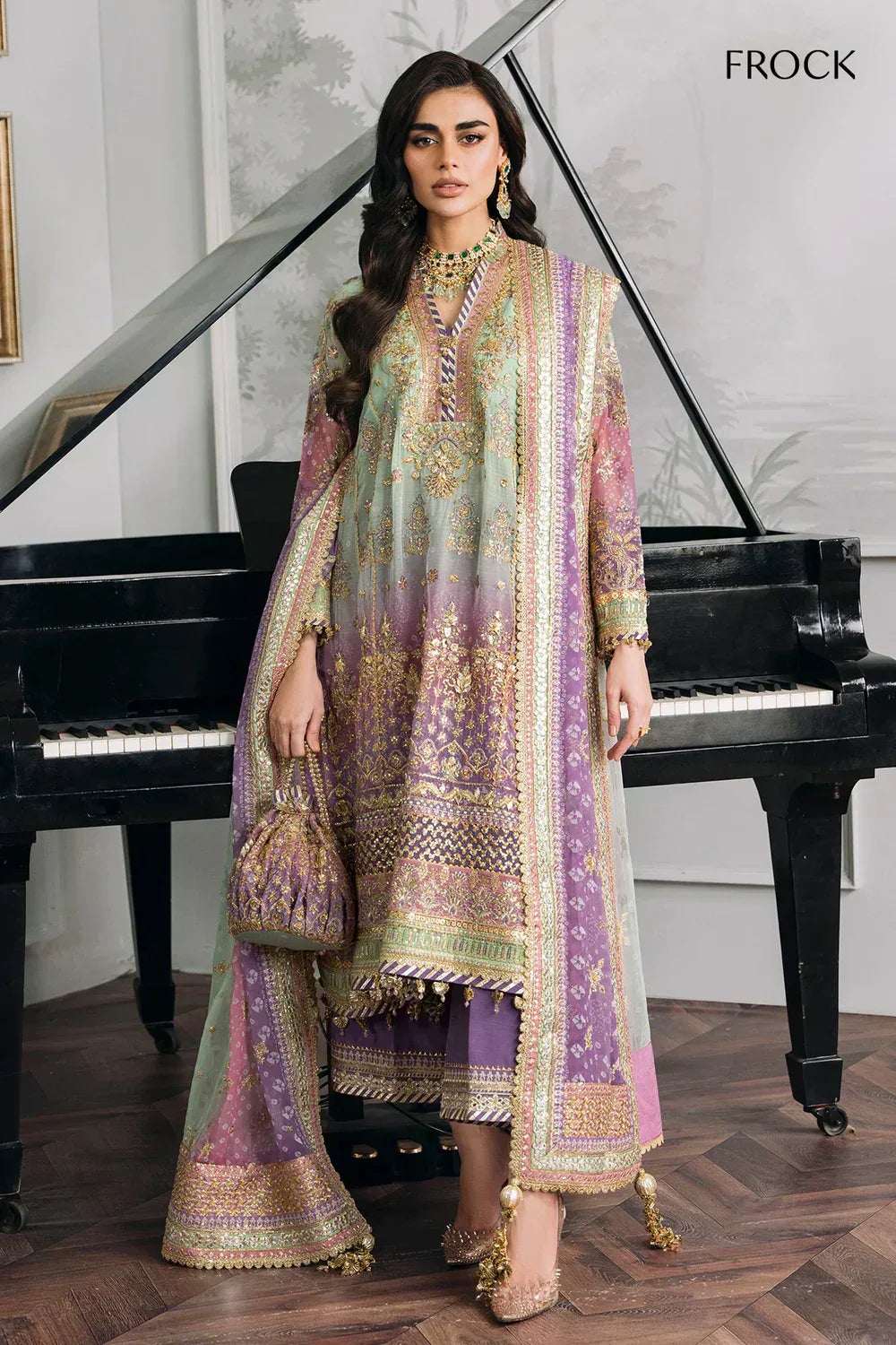 Baroque | Chantelle Embroidered Collection | CH12-08 - Aqsa Fabrics
