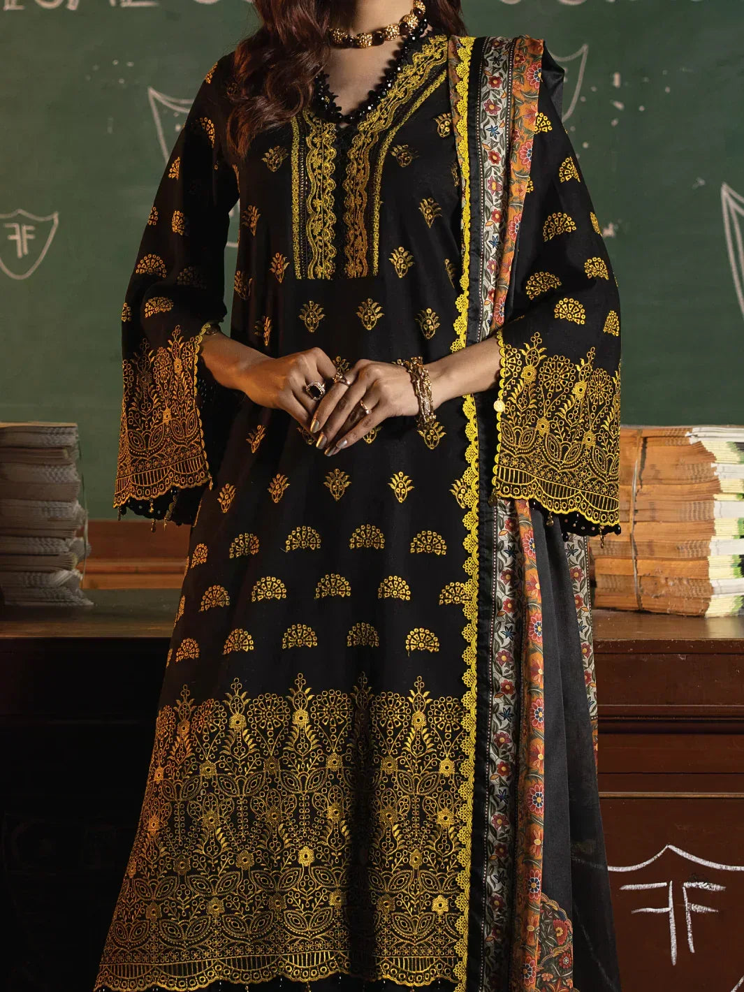 Faiza Faisal | Maya Luxury Lawn | Clara - Aqsa Fabrics