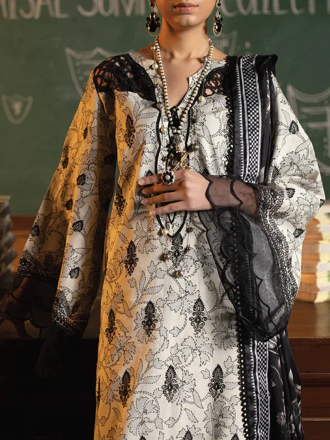 Faiza Faisal | Maya Luxury Lawn | Deniz - Aqsa Fabrics