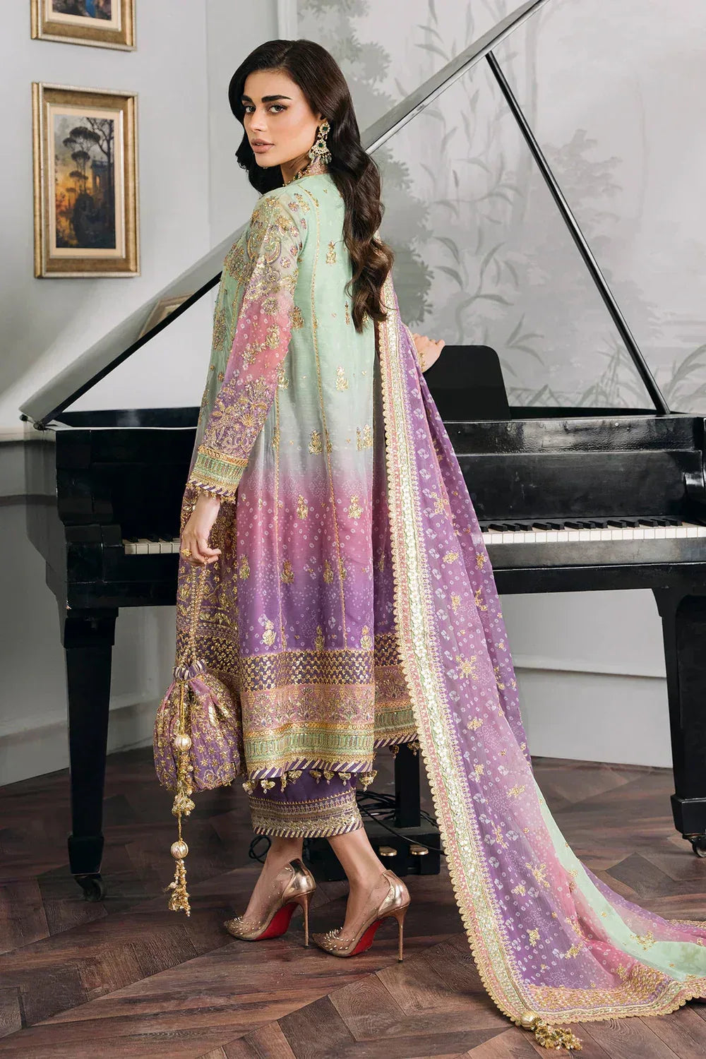 Baroque | Chantelle Embroidered Collection | CH12-08 - Aqsa Fabrics