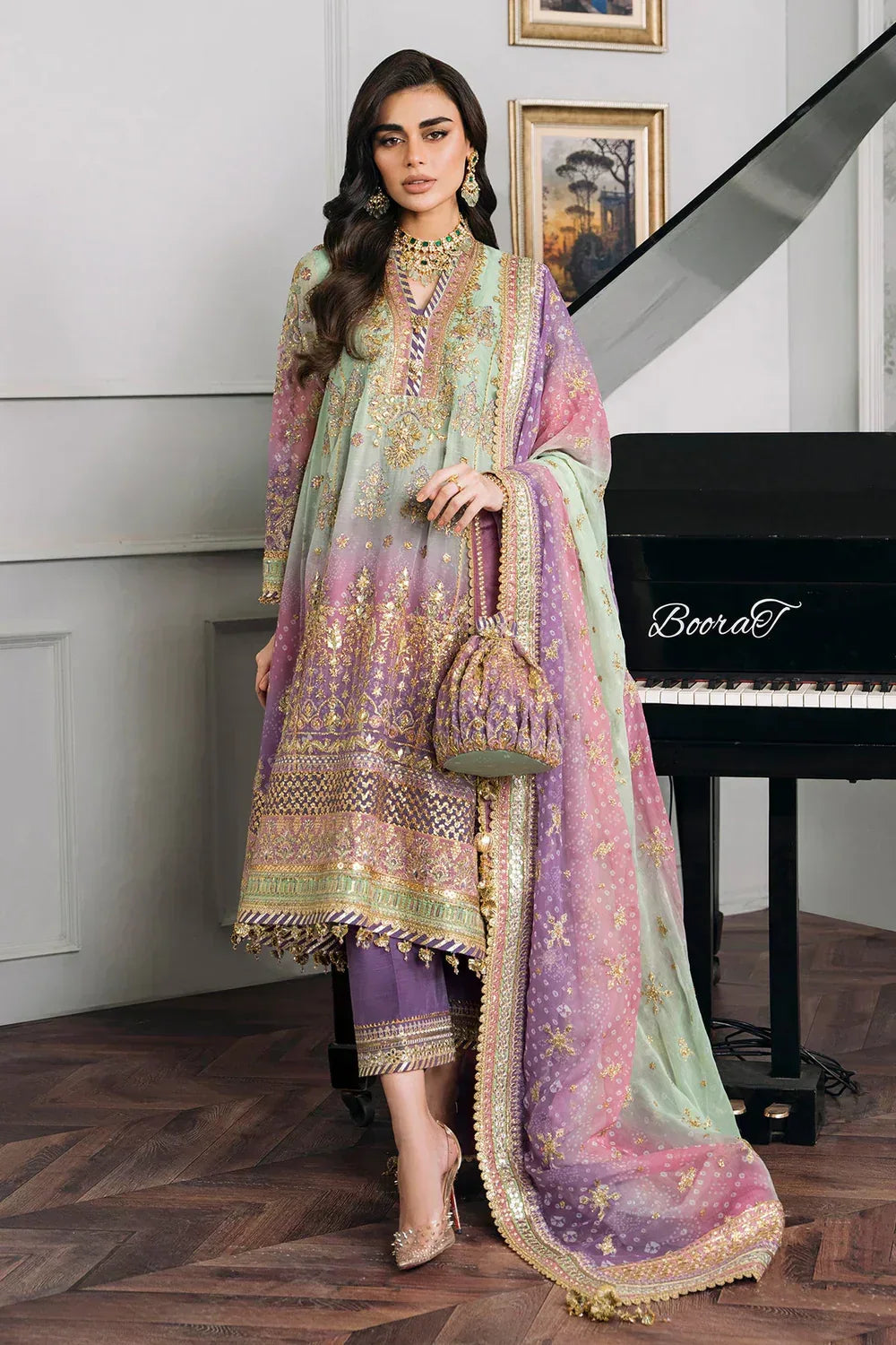 Baroque | Chantelle Embroidered Collection | CH12-08 - Aqsa Fabrics