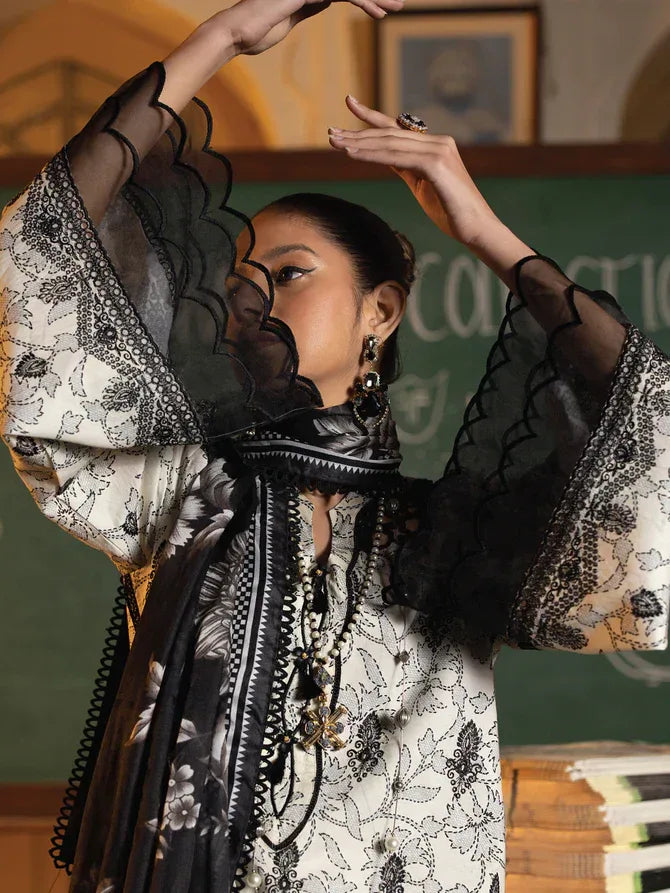 Faiza Faisal | Maya Luxury Lawn | Deniz - Aqsa Fabrics