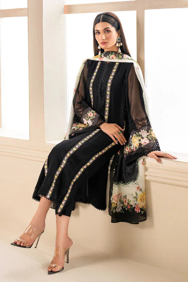 Baroque | Velvet Formals | CHIFFON UF-615 - Aqsa Fabrics