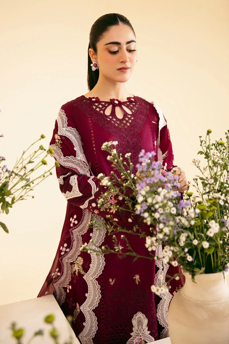 Qalamkar | Qlinekari Luxury Lawn | SQ-11 ZENAL - Aqsa Fabrics