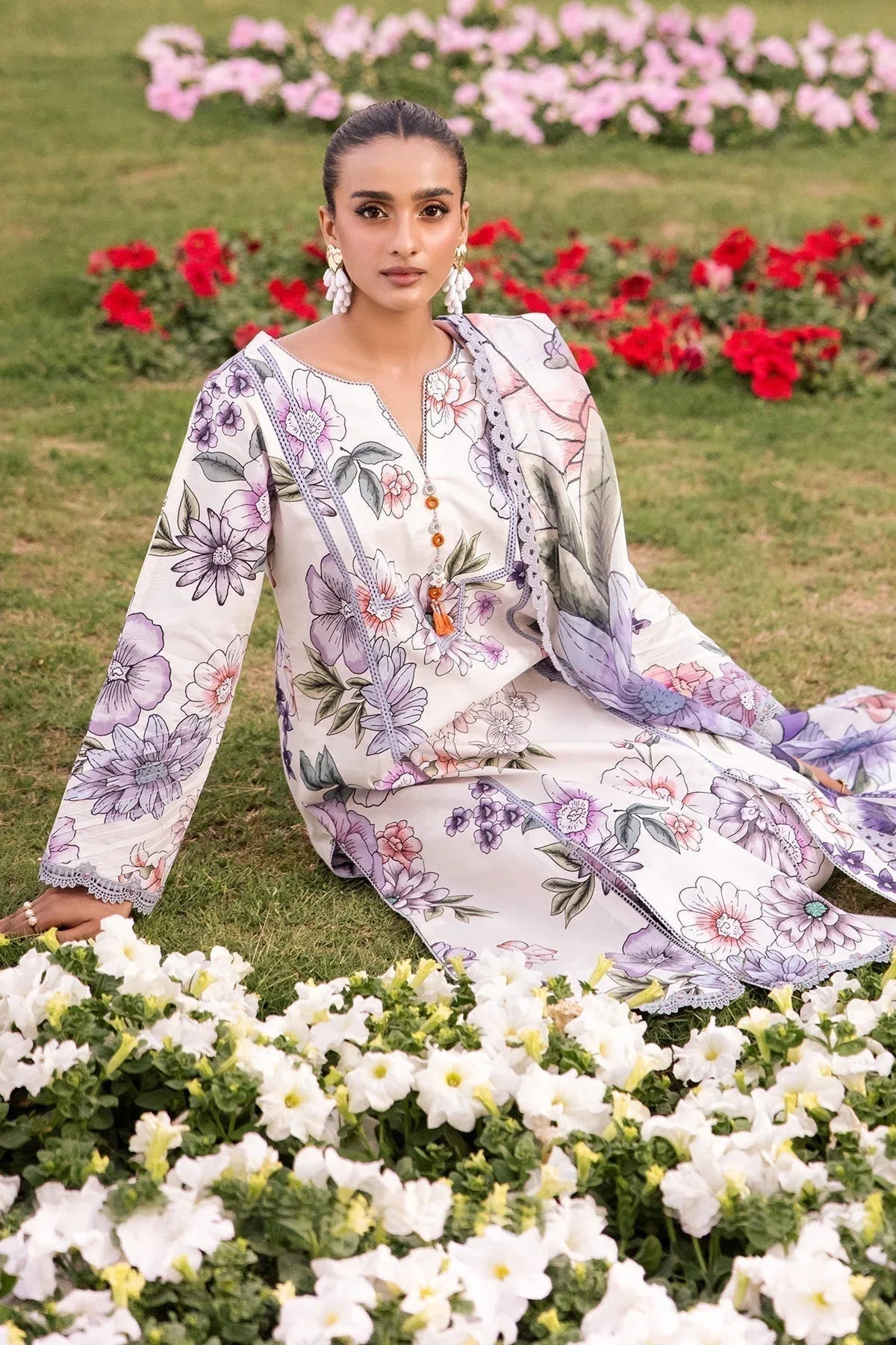 Alizeh | Sheen Lawn Prints 24 | TUBEROSE - Aqsa Fabrics