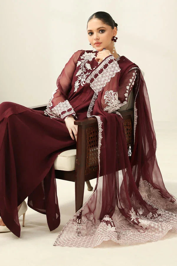 Baroque | Luxury Pret 25 | EMBROIDERED CHIFFON PR-1160 - Aqsa Fabrics