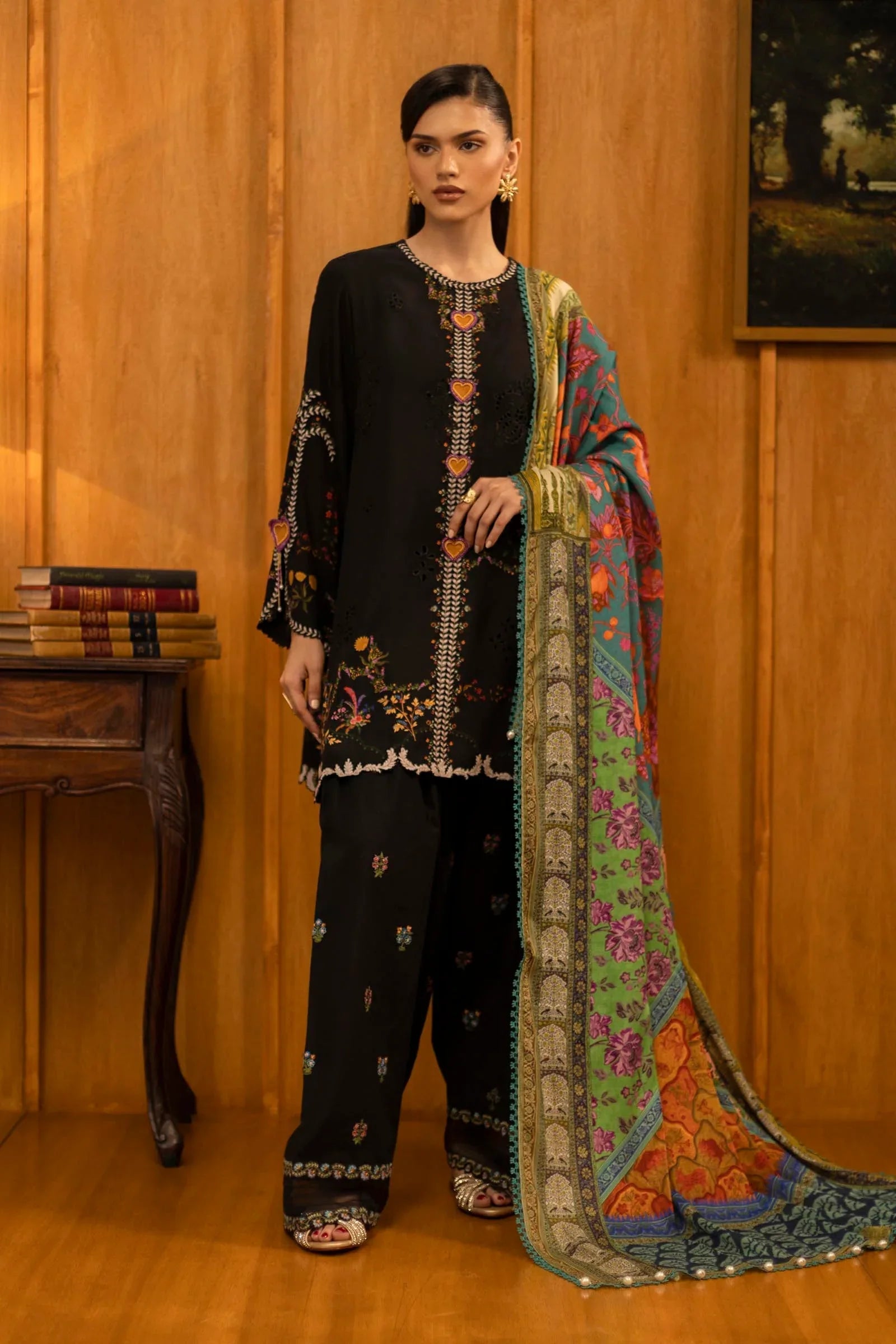 Sana Safinaz | Muzlin Winter 25 | 015B - Aqsa Fabrics
