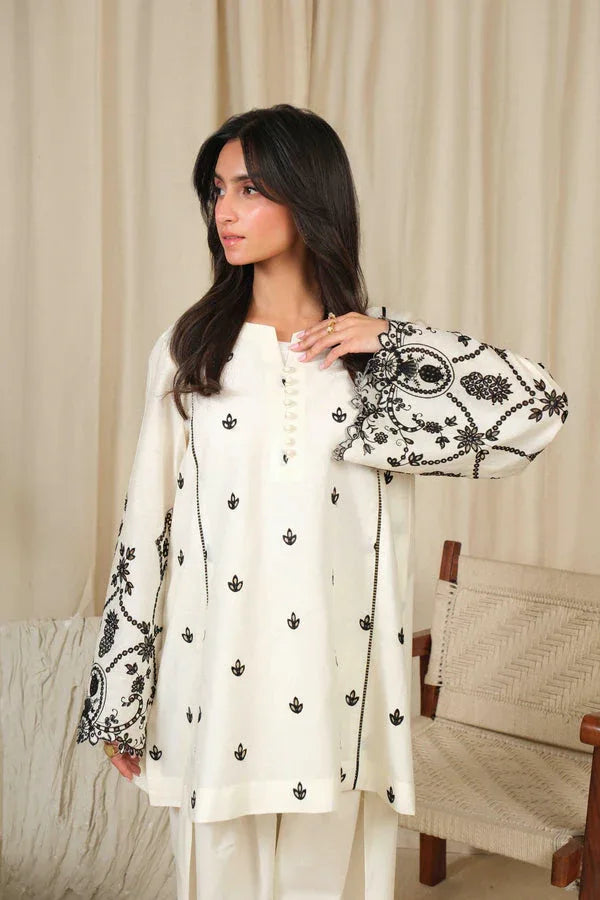 Noor by Saadia Asad | Noor Pret 25 | D2 - Monochrome Flair - Aqsa Fabrics